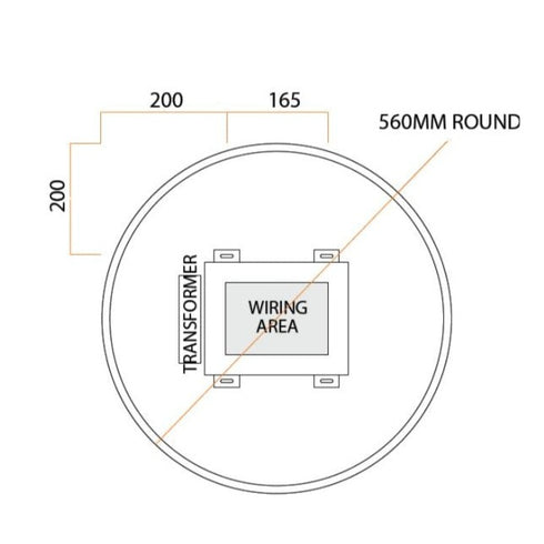 Ablaze RB Premium Round Backlit Bathroom Mirror